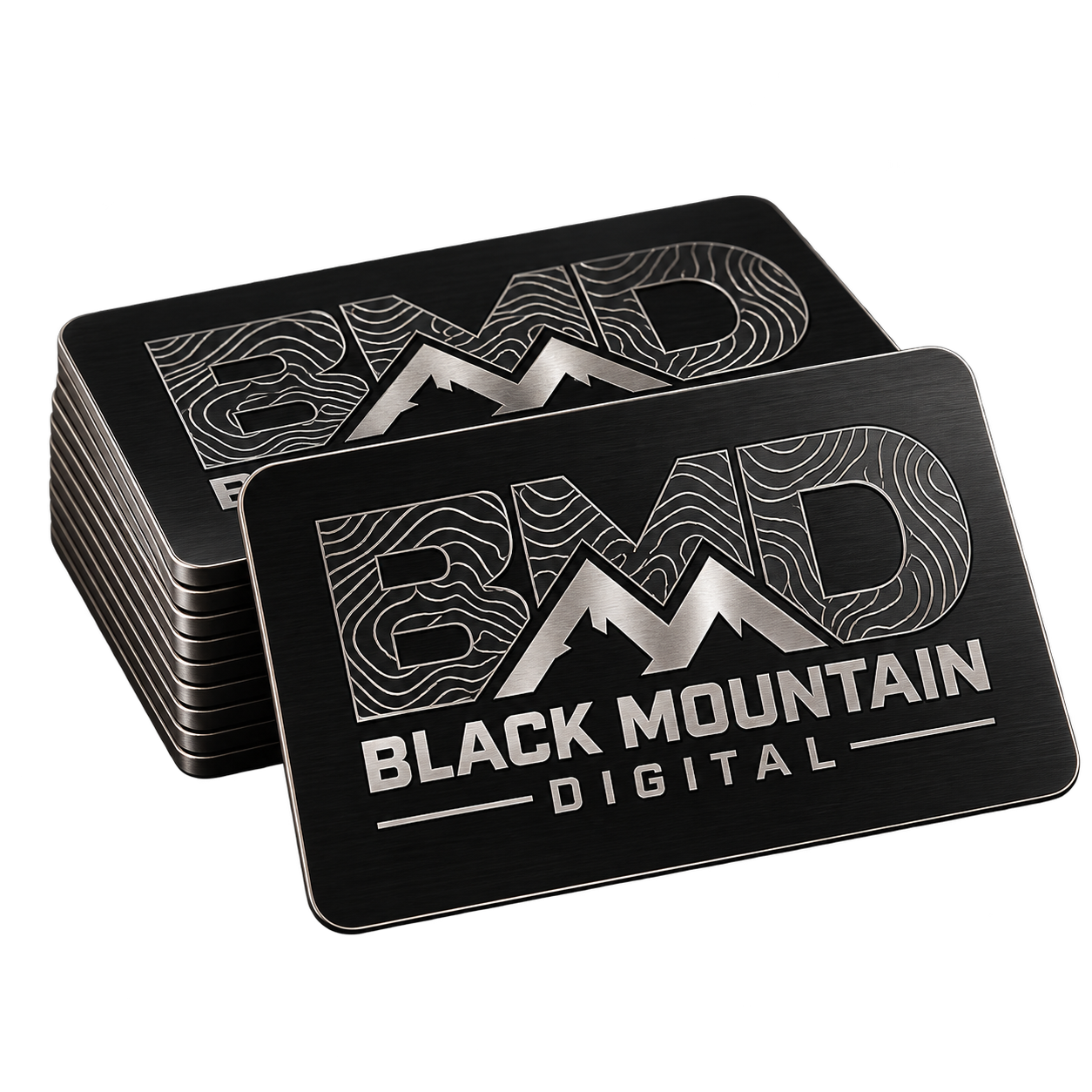 Custom Black Metal Business Cards