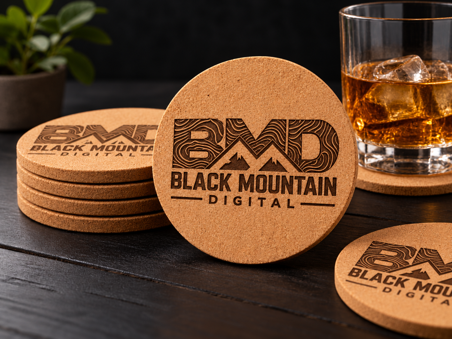 Custom Cork Coaster Set